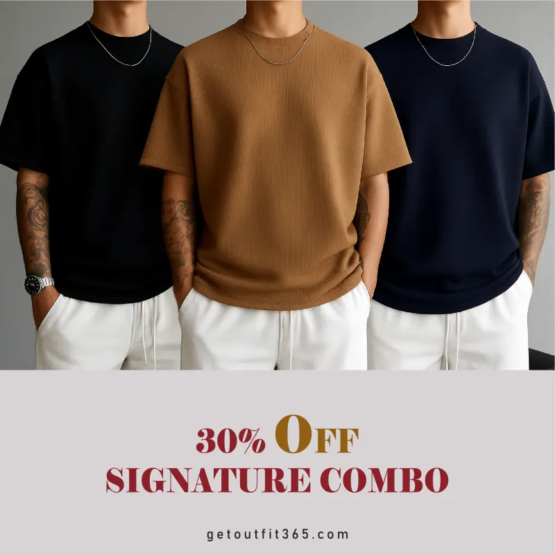 Black / Brown / Navy Blue - Waffle Drop Tee's